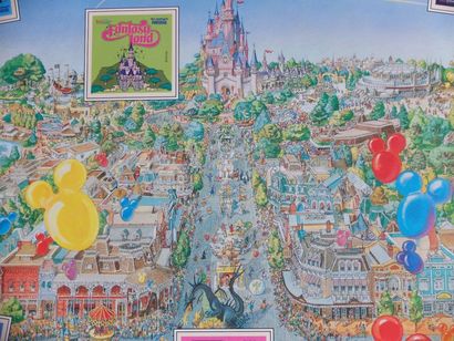 Poster Nestlé Euro Disney Poster Promotionnel Nestlé En route pour la Magie 1992...