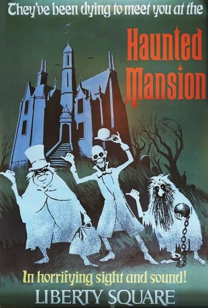 Affiche Attraction Poster Walt Disney World Haunted Mansion Affiche Attraction Poster...
