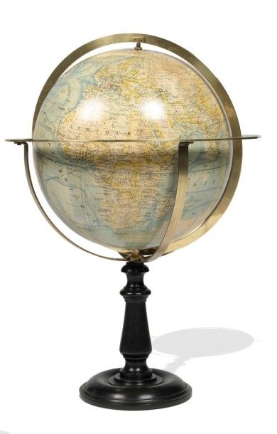 Globe terrestre. Cercle méridien et équatorial...