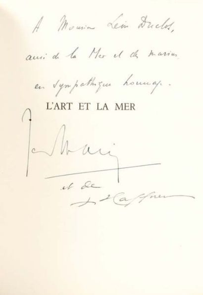 HAFFNER Jean Marie et Léon L'art et la Mer Editions Ozanne Paris 7ème, mars 1952,...