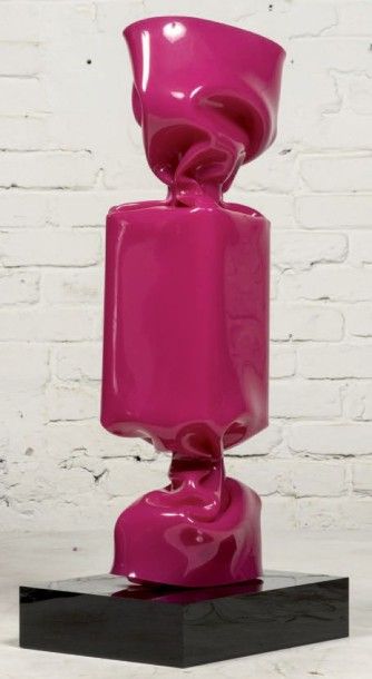 Laurence JENKELL (né en1965) 
Wrapping rose, 2008.
Sculpture en plexiglas, monté...