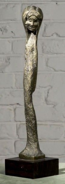 Louis MOLINARI (Né en 1932) 
Silhouette féminine.
Sculpture en bronze montée sur...