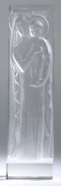 LALIQUE FRANCE 
Vierge.
Signature gravée à l'acide sur le coté R. Lalique France.
Sujet...