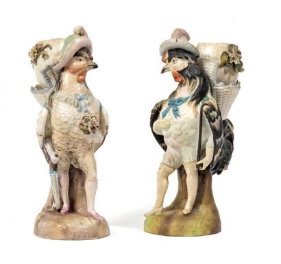 null Deux statuettes “satyriques”
En porcelaine représentant un couple de personnages...