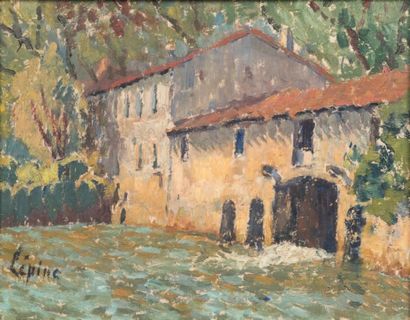 Joseph LEPINE (1867-1943) 
Maison
Huile sur panneau
Signée en bas à gauche
41 x 49...