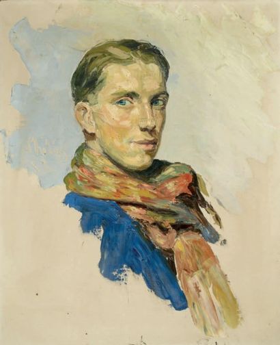 PHIDIAS (XXe siècle) 
Portrait d'homme
Huile sur toile.
Signée en bas à gauche.
73...