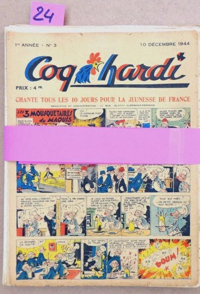 COQ HARDI.
1944-1946. Ensemble des n° 3,...
