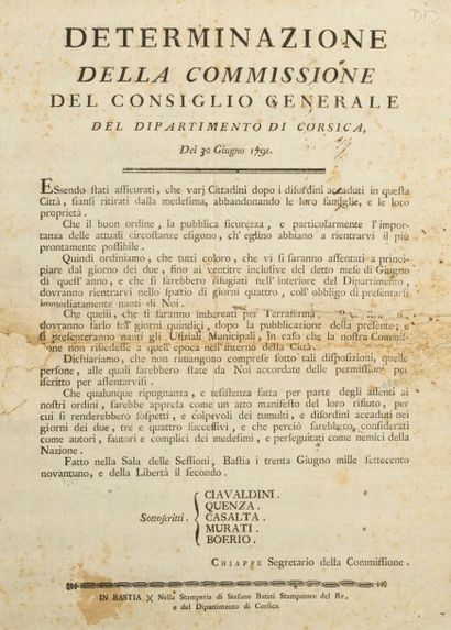 [CORSE/1791].
Determinazione della Commissione...