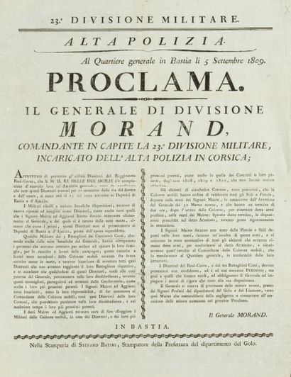 [CORSE/1809].
23.a Divisione militare. Alta...