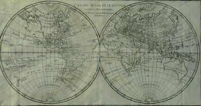 Planisphère par RIGOBERT BONNE (1727-1794) Hydrographe du roi au dépôt de la marine....