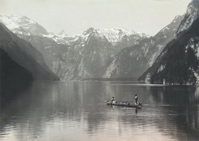 null Photographie ancienne : Lac au Tyrol Tirage d'époque signé WHURTLE à Salzburg...