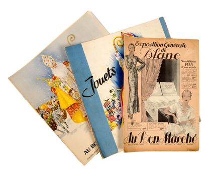 null Ensemble de 3 catalogues «Au Bon marché», années 1930-1940 «Jouets, je suis...