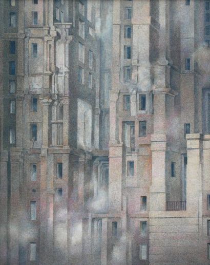 André BEAUREPAIRE (né en 1924) « Immeubles » Stylo, encre et feutre. Signé en bas...