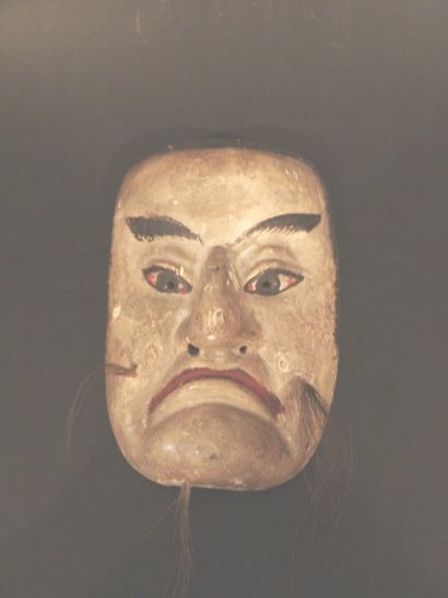 JAPON Masque d'homme. H : 16 cm