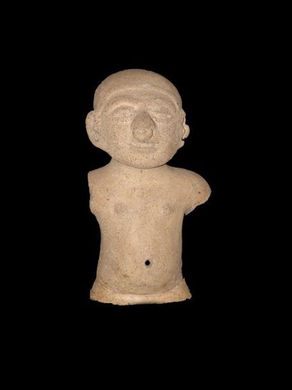 EQUATEUR Culture Tumaco-La Tolita (300 av. - 500 ap. J.C.) Buste de personnage, portant...
