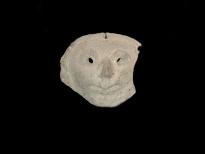 EQUATEUR Culture Tumaco-La Tolita (300 av. - 500 ap. J.C.) Masque anthropomorphe....