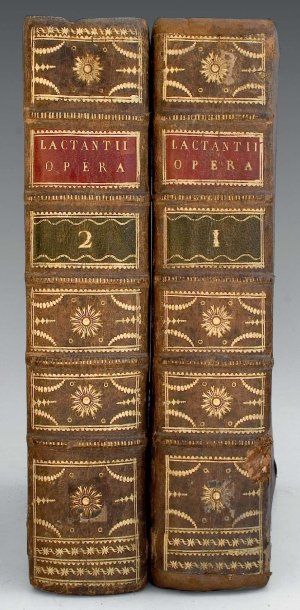 LUCIUS CAECILIUS. Firmani Lactantii opera omnia. Lutetiae de Bure 1748, 2 vol. in-4°,...