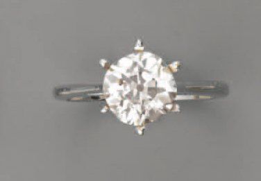 null BAGUE diamant brillanté (2 cts), en or