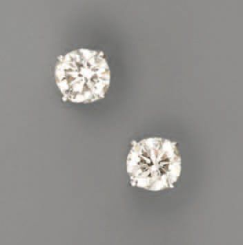 null BOUTONS d'oreille diamants (2 cts env.), en or