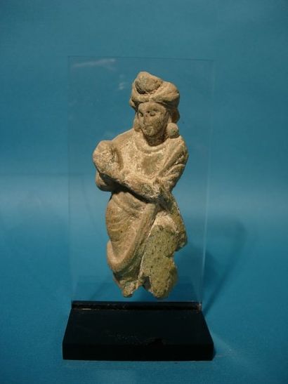 ART GRECO-BOUDDHIQUE DU GANDHARA (Ier - Vème siècle) Orant. En schiste vert. H :...