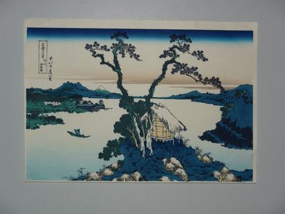 null Estampe de Hokusai, série des 36 vues du Fuji, le la Suwa dans la province de...