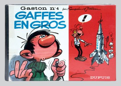FRANQUIN « Gaston » n°4. « GAFFES EN GROS ». Dupuis 1965. Cartonné oblong. Edition...
