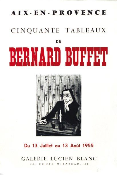 BUFFET BERNARD Aff. E. B.E. B + 62,5 x 43 cm