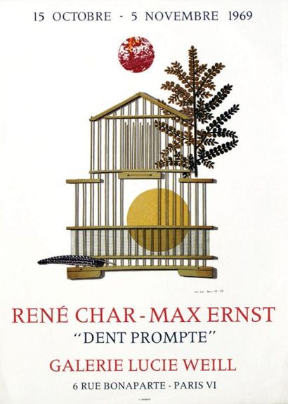ERNST MAX René Char - Max Ernst "Dent Prompte" - Galerie Lucie Weil 15 octobre -...