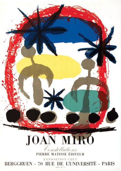 MIRO JOAN Joan Miro Constellations. Pierre Matisse éditeur. Paris. Mourlot Paris...
