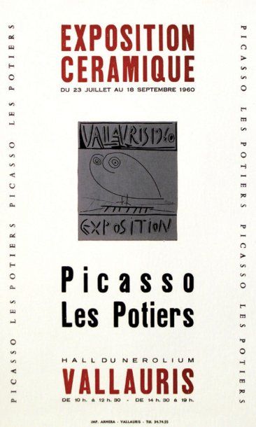PICASSO PABLO Picasso - Les Potiers Exposition céramiques Vallauris. 1960. Arnéra...