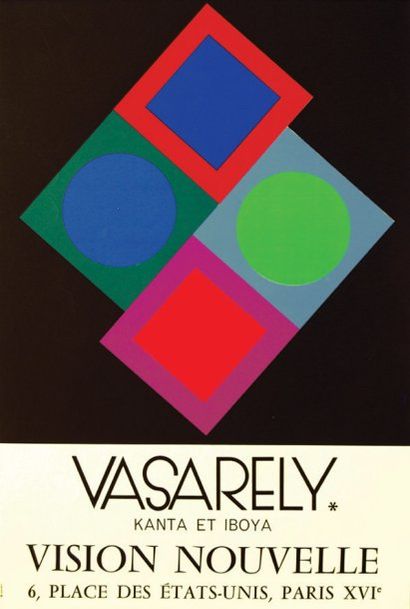 VASARELY Vasarely Kanta et Iboya. Vision Nouvelle. Paris. Trapinex Aff. N.E. B.E....