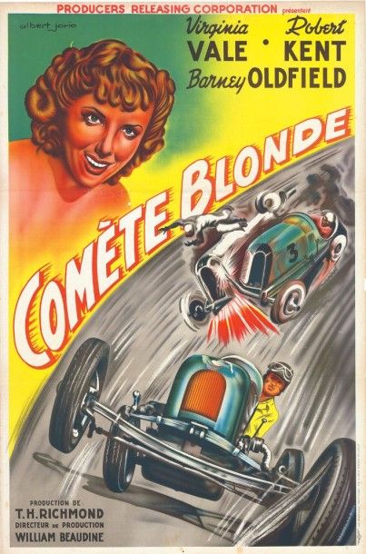 null COMETE BLONDE
William BEAUDINE - 1941
Affiche pliée en bon état.
80x120cm