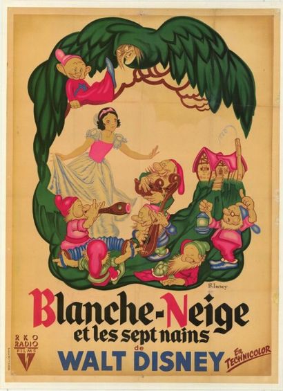 null BLANCHE NEIGE ET LES 7 NAINS
DISNEY Walt - 1937
Bernard LANCY
Entoilage ancien...