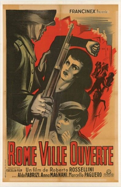 ROME VILLE OUVERTE
ROSSELLINI Roberto - 1946
Affiche...