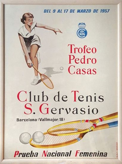 null CLUB DE TENIS S. GERVASIO 1957
Affiche encadrée en bon état.
40x60cm