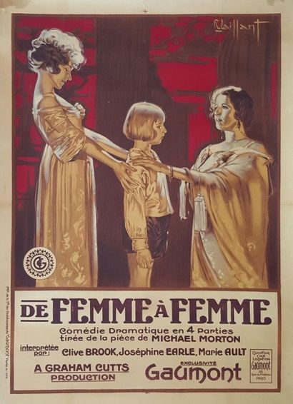 null DE FEMME A FEMME
VAILLANT - 1923
Distribution Gaumont, avec Clive Brook.
Entoilage...