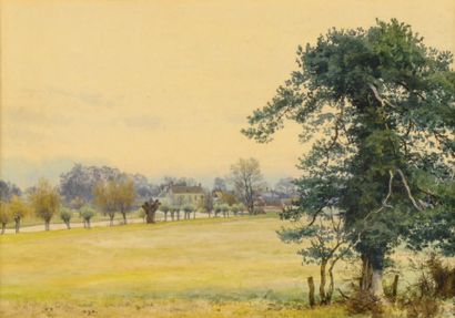 William Fraser GARDEN (1856-1921) Village du Bedfordshire
Aquarelle sur papier
Signée...