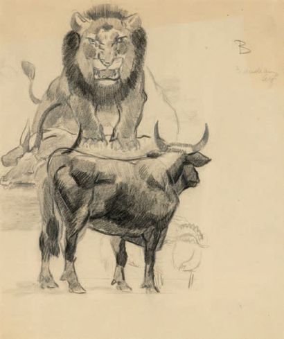 Georges Lucien GUYOT (1885-1973) Animaux pastel
25 x 21 cm