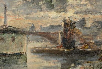 Eugène BAUDIN (1843-1907) Ports
Paire d'huiles sur toile marouflées sur panneau,...