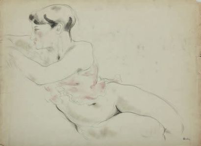 Charles Martin (1884-1934) Femme nue se retournant
Encre pastel et gouache sur papier
Signé...