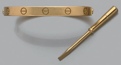 null Bracelet jonc « Love » et tournevis CARTIER (L: 17 cm), en or 18k
