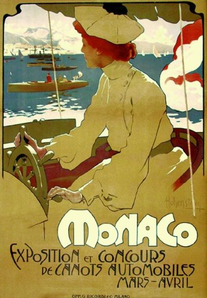 HOHENSTEIN Monaco Exposition et Concours de Canots Automobiles. Mars-Avril. G. Ricordi...
