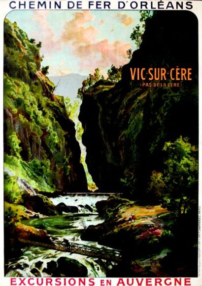 TAUZIN LOUIS Vic-sur-Cère ( Pas de la Cère) Chemin de Fer d'Orléans. Excursions en...