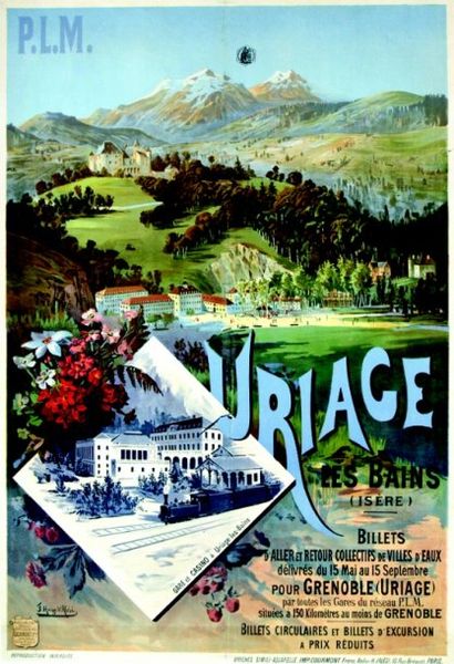 HUGO D' ALESI F. Uriage-les-Bains P.L.M. Grenoble. Courmont Frères Paris Aff. E....