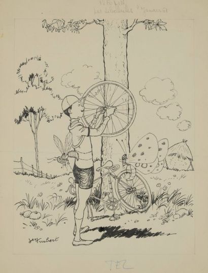 TRUBERT JEAN «Les Libellules»
Crayonné à la mine de plomb, publié en 1961 dans le...
