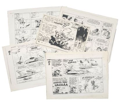 FRANQUIN 5 Tirages
Ensemble de 5 tirages de planches et dessins de Spirou et Gaston...