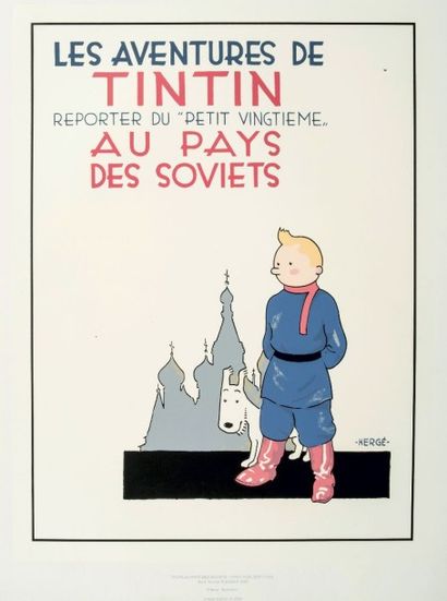 HERGÉ 2 Sérigraphies.
Sérigraphies reprenant les couvertures de «Tintin au Pays des...