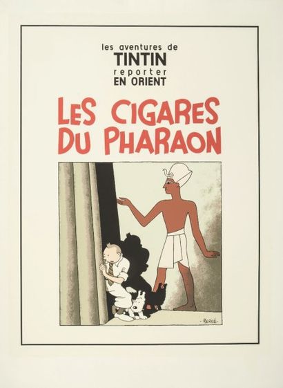 HERGÉ 5 Sérigraphies.
Tirages des couvertures des albums tintin version noir et blanc:...