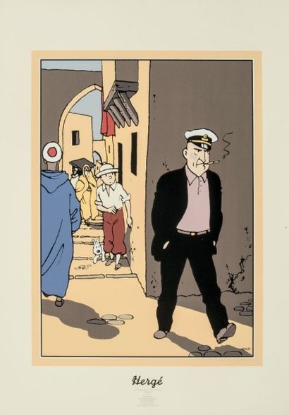 HERGÉ 3 Sérigraphies.
Sérigraphies Archives Internationales 1992, format 70 x 50...