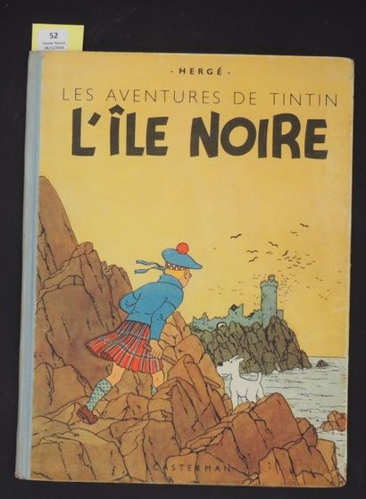 HERGÉ «L'Ile Noire»
TTintin. Editions Casterman 1944, 4e plat A23bis, dos bleu. Bel...
